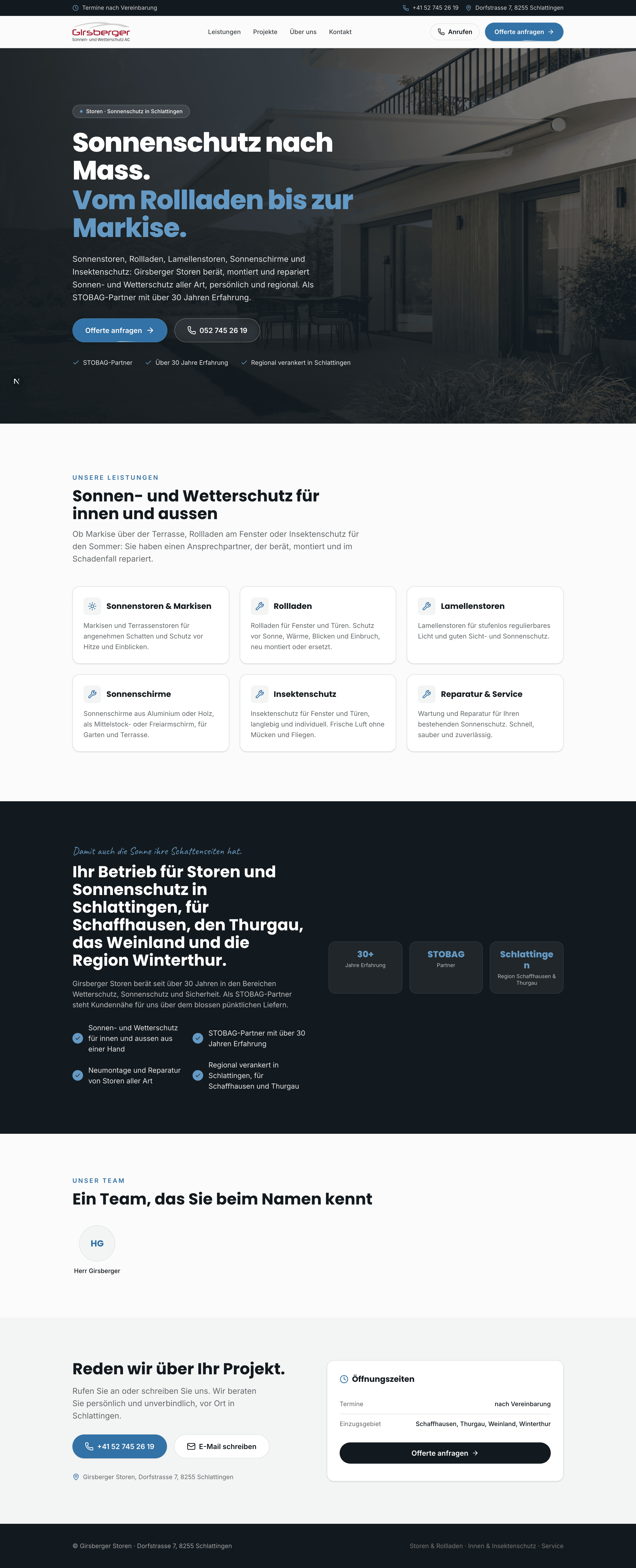 Entwurf der neuen Startseite